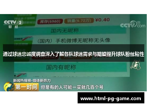 通过球迷忠诚度调查深入了解各队球迷需求与期望提升球队粉丝粘性