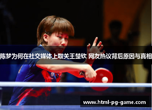 陈梦为何在社交媒体上取关王楚钦 网友热议背后原因与真相